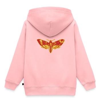 Motte T-Shirt - Kinder Premium Organic Hoodie - Rosa - Hinten - AI Model Kid Female (0cm)