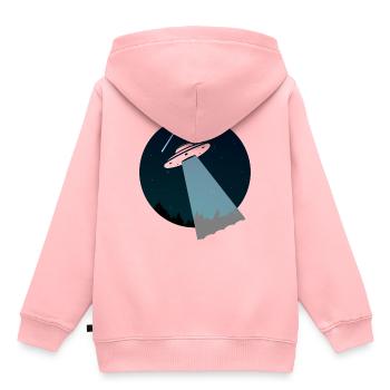 OVNI - Sweat Premium à capuche enfant bio - rose - Dos - AI Model Kid Female (0cm)
