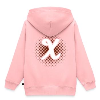 Vorname Max - Kinder Premium Organic Hoodie - Rosa - Hinten - AI Model Kid Female (0cm)