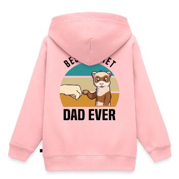 Frettchen - Kinder Premium Organic Hoodie - Rosa - Hinten - AI Model Kid Female (0cm)