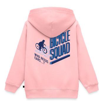 Bicyclette, cardio-mobilité, cyclisme durable - Sweat Premium à capuche enfant bio - rose - Dos - AI Model Kid Female (0cm)