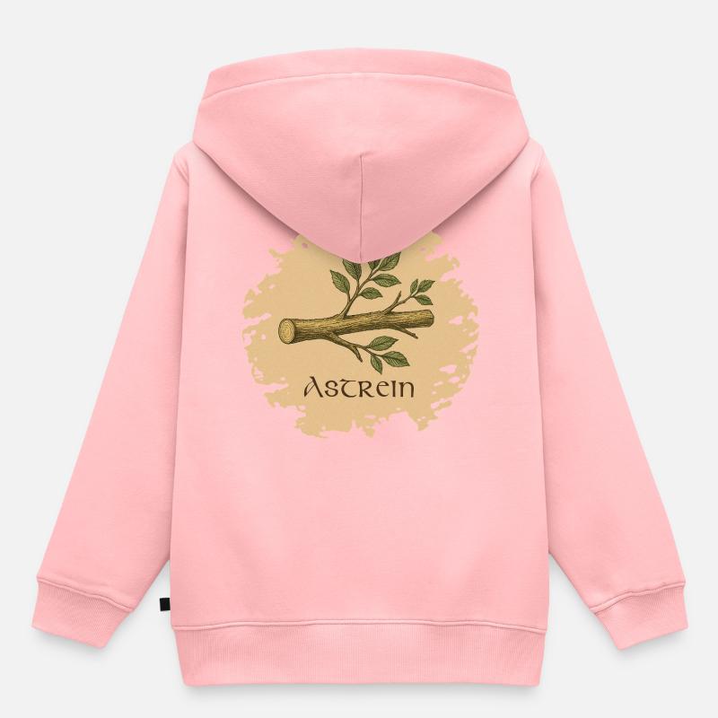 Astrein (disant avec illustration) - Sweat Premium à capuche enfant bio - rose