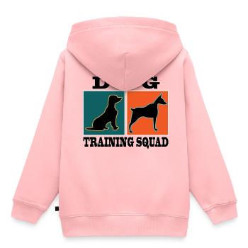 Dog Training Squad Pet Obedience - Kinder Premium Organic Hoodie - Rosa - Hinten - AI Model Kid Female (0cm)
