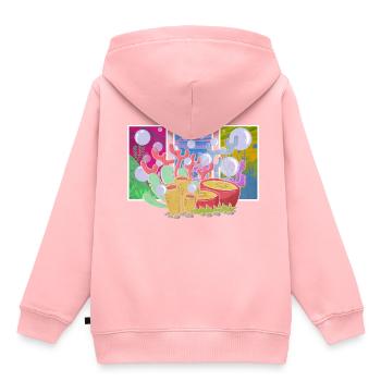 Récifs coralliens, récifs colorés, environnement - Sweat Premium à capuche enfant bio - rose - Dos - AI Model Kid Female (0cm)
