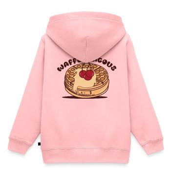 Waffeln mit Sirup Dessert Waffle Chef - Kinder Premium Organic Hoodie - Rosa - Hinten - AI Model Kid Female (0cm)