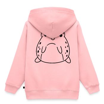 Cute Frog Artsy Silhouette Drawing Forest Animal - Kids Premium Organic Hoodie - rose - Back - AI Model Kid Female (0cm)