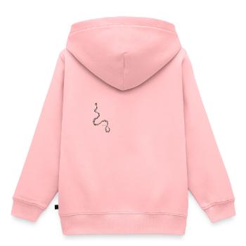 Bunte Schlange - bunte Schlange - Kinder Premium Organic Hoodie - Rosa - Hinten - AI Model Kid Female (0cm)