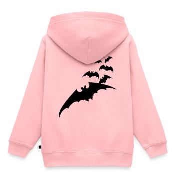 Fledermaus Flughund Vampir Halloween Tier fliegen - Kinder Premium Organic Hoodie - Rosa - Hinten - AI Model Kid Female (0cm)