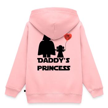 Daddys Prinzessin - Kinder Premium Organic Hoodie - Rosa - Hinten - AI Model Kid Female (0cm)