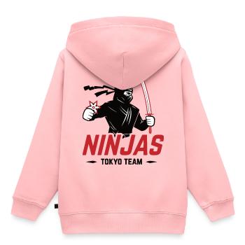 Ninja - Sweat Premium à capuche enfant bio - rose - Dos - AI Model Kid Female (0cm)