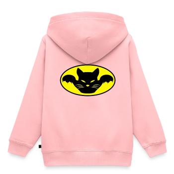 Catwoman, Supercat, Superhero, Wondercat - Sweat Premium à capuche enfant bio - rose - Dos - AI Model Kid Female (0cm)