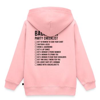 Junggesellenabschied - Kinder Premium Organic Hoodie - Rosa - Hinten - AI Model Kid Female (0cm)