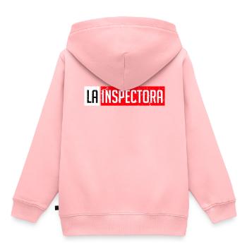 la inspectora - Kids Premium Organic Hoodie - rose - Back - AI Model Kid Female (0cm)