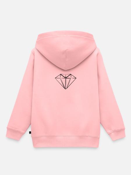 diamant - Sweat Premium à capuche enfant bio - rose