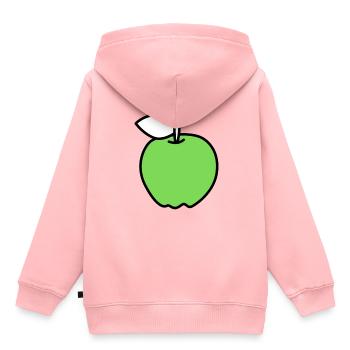 Pomme verte - Sweat Premium à capuche enfant bio - rose - Dos - AI Model Kid Female (0cm)