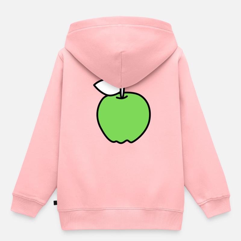 Pomme verte - Sweat Premium à capuche enfant bio - rose