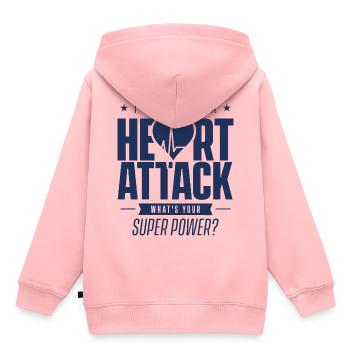 I survived a heart attack - Kids Premium Organic Hoodie - rose - Back - AI Model Kid Female (0cm)