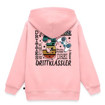 3. Klasse Gaming - Kinder Premium Organic Hoodie - Rosa - Hinten - AI Model Kid Female (0cm)