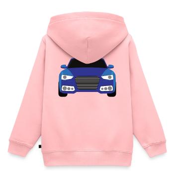 Blaues Auto graphic design - Kinder Premium Organic Hoodie - Rosa - Hinten - AI Model Kid Female (0cm)
