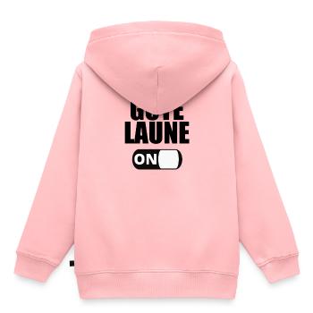 Gute Laune Geschenk - Kinder Premium Organic Hoodie - Rosa - Hinten - AI Model Kid Female (0cm)