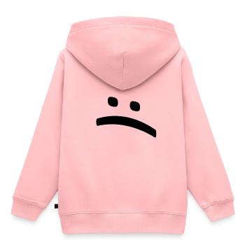 Sad Smylie trauriges Gesicht - Kinder Premium Organic Hoodie - Rosa - Hinten - AI Model Kid Female (0cm)