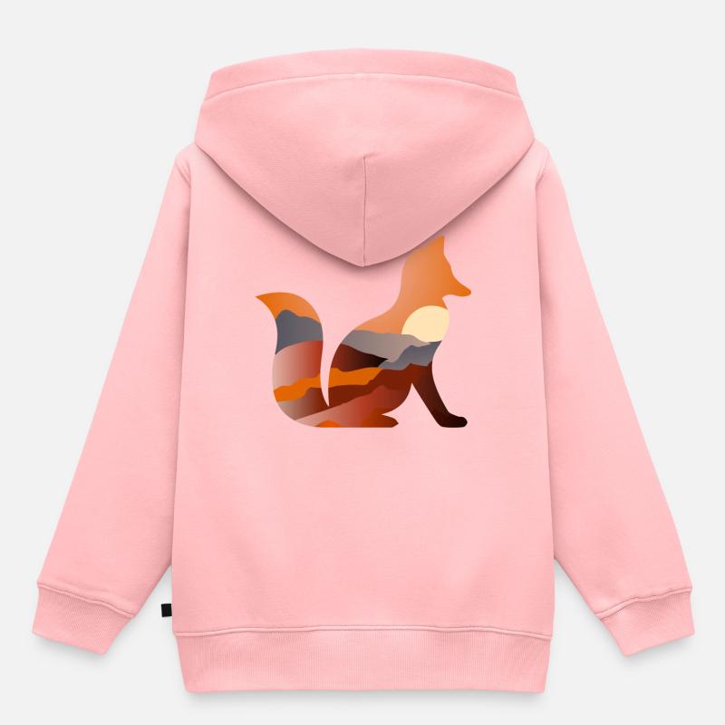 Fuchs - Kinder Premium Organic Hoodie - Rosa
