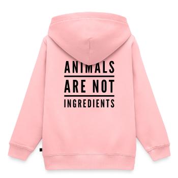 Animals are not Ingredients - Kinder Premium Organic Hoodie - Rosa - Hinten - AI Model Kid Female (0cm)
