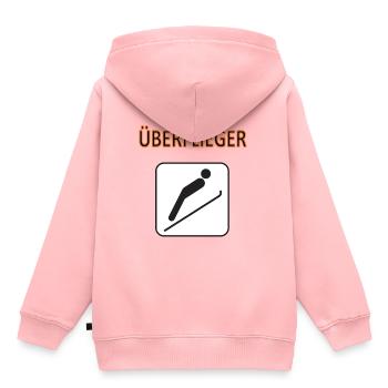 Survoleur - Sweat Premium à capuche enfant bio - rose - Dos - AI Model Kid Female (0cm)