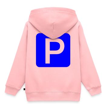 Parken - Kinder Premium Organic Hoodie - Rosa - Hinten - AI Model Kid Female (0cm)