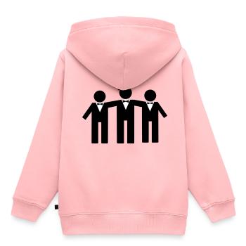 groom - Kinder Premium Organic Hoodie - Rosa - Hinten - AI Model Kid Female (0cm)