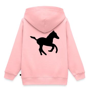 kleines süßes Fohlen - Kinder Premium Organic Hoodie - Rosa - Hinten - AI Model Kid Female (0cm)