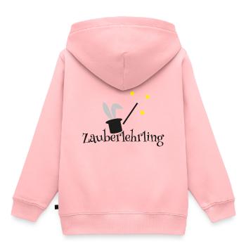 Zauberlerling Zyliner und Zauberstab mit Sternen - Kinder Premium Organic Hoodie - Rosa - Hinten - AI Model Kid Female (0cm)