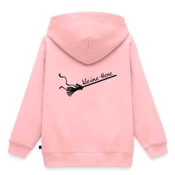 Kleine Hexe Besen - Kinder Premium Organic Hoodie - Rosa - Hinten - AI Model Kid Female (0cm)