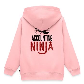 Accounting Ninja - Buchhaltung Finanzen Bilanz - Kinder Premium Organic Hoodie - Rosa - Hinten - AI Model Kid Female (0cm)