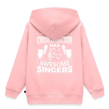 Ce chef de choeur a des chanteurs géniaux - Chorales - Sweat Premium à capuche enfant bio - rose - Dos - AI Model Kid Female (0cm)