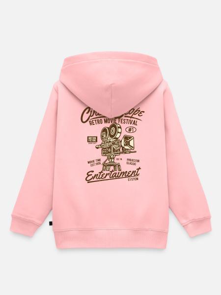 Cinema Scope - Sweat Premium à capuche enfant bio - rose