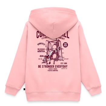 Conquer All - Kids Premium Organic Hoodie - rose - Back - AI Model Kid Female (0cm)