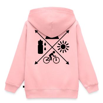 Radsport - Kinder Premium Organic Hoodie - Rosa - Hinten - AI Model Kid Female (0cm)