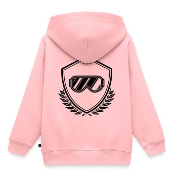 Skibrille wappen - Kinder Premium Organic Hoodie - Rosa - Hinten - AI Model Kid Female (0cm)