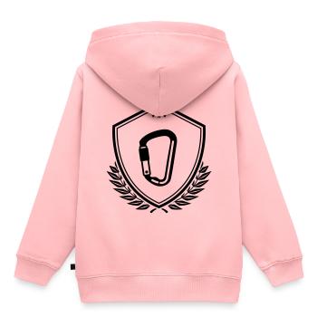 Mousqueton d’équipement d’escalade - Sweat Premium à capuche enfant bio - rose - Dos - AI Model Kid Female (0cm)