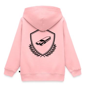 Crête de réglage des gaz d’échappement - Sweat Premium à capuche enfant bio - rose - Dos - AI Model Kid Female (0cm)