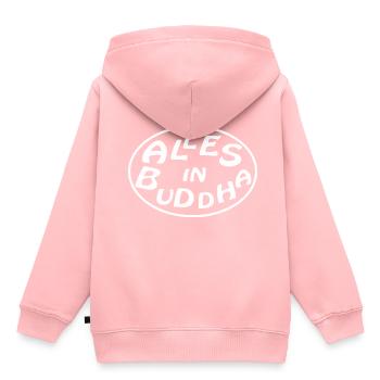 alles in buddha - Kinder Premium Organic Hoodie - Rosa - Hinten - AI Model Kid Female (0cm)