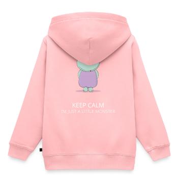 Kleines Monster - Kleines Monster - Kinder Premium Organic Hoodie - Rosa - Hinten - AI Model Kid Female (0cm)