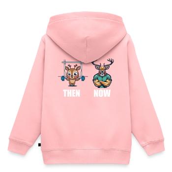 Fitness - Kinder Premium Organic Hoodie - Rosa - Hinten - AI Model Kid Female (0cm)