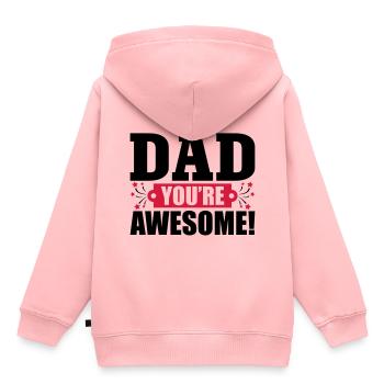 Awesome Daddy - Kinder Premium Organic Hoodie - Rosa - Hinten - AI Model Kid Female (0cm)