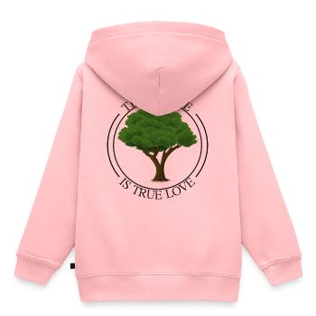 Tree Love Is True Love - tree environment nature - Kids Premium Organic Hoodie - rose - Back - AI Model Kid Female (0cm)