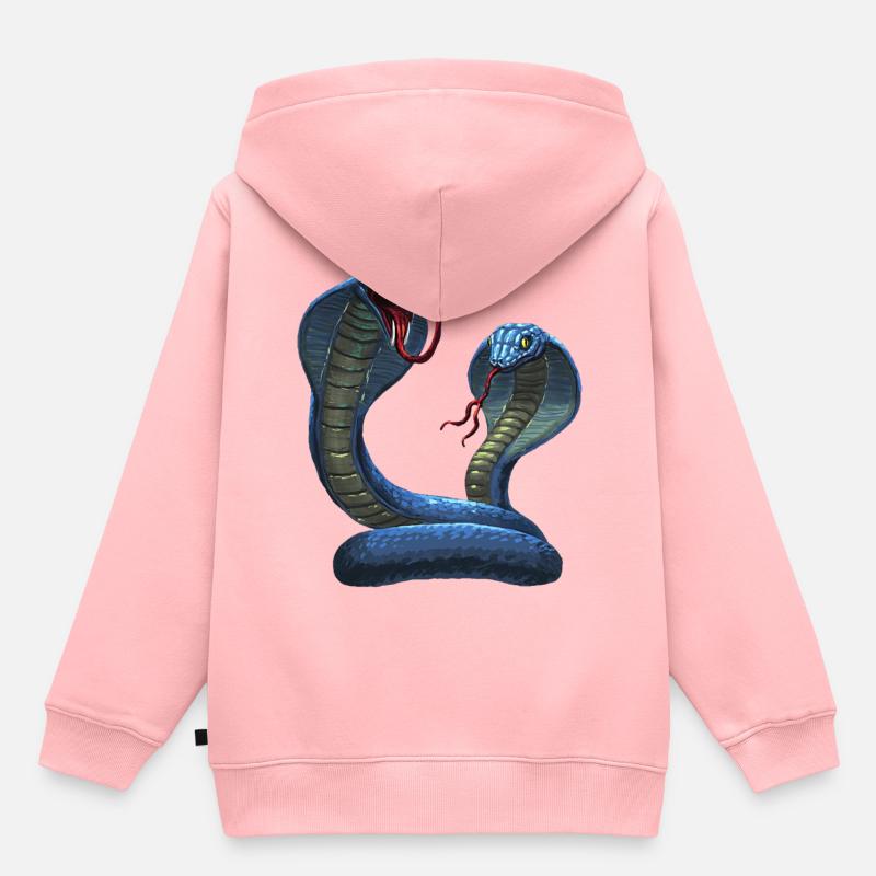cobra - Sweat Premium à capuche enfant bio - rose