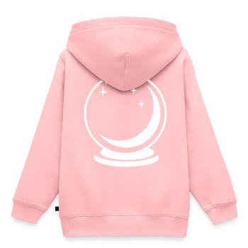 sphère verre - Sweat Premium à capuche enfant bio - rose - Dos - AI Model Kid Female (0cm)
