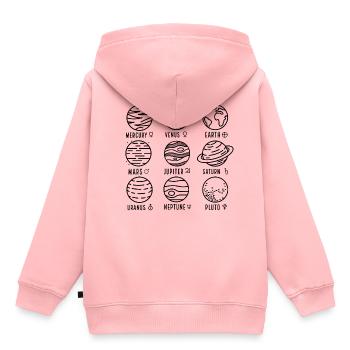 Planets | Sun System - Kinder Premium Organic Hoodie - Rosa - Hinten - AI Model Kid Female (0cm)