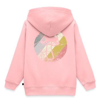 Pilz - Kinder Premium Organic Hoodie - Rosa - Hinten - AI Model Kid Female (0cm)